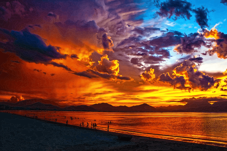 beach at sunset