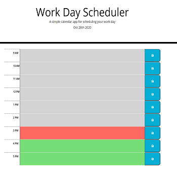 Work Day Planner